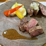 湖粋 - 奥出雲和牛のステーキ