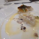 シャトー　ラ・パルム・ドール - 複合したソースの味わいとれんこんと大根の食感の違いと味わいを楽しみながら頂いた