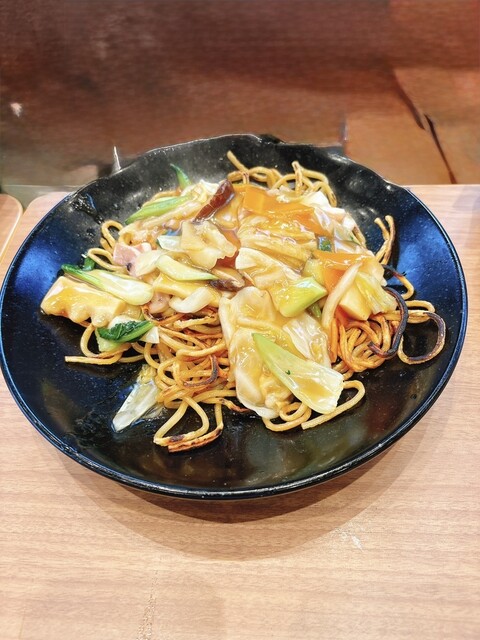 珍しい王将 Gooey crab omelet! This famous Chinese food dish was