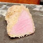 京町堀 なかむら - 「岩中ポーク」の肩ロース②