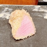 京町堀 なかむら - 「岩中ポーク」の肩ロース①