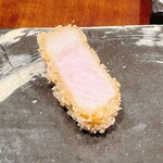 京町堀 なかむら - 「蔵尾ポーク」のロース①