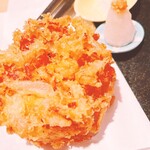 うまい登米っこ 欒や！ - 桜海老のかき揚げ、おろし添え