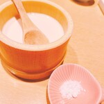 うまい登米っこ 欒や！ - かなりとろける、藻塩と食べる豆富