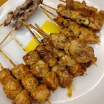 鳥ぷろ - 料理写真:ねぎま・もも・はつ・ぼんじり・つくね