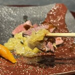 銀座 鉄板焼き ステーキ K-sio - 合わせて食べるとさらに爽やかで美味しい。