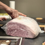 銀座 鉄板焼き ステーキ K-sio - 今回使用、黒毛和牛Ａ５（のざき牛）