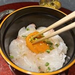 銀座 鉄板焼き ステーキ K-sio - 黒潮海閤のスペシャリテ宇和島鯛めし、香の物