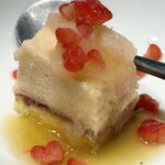 銀座 鉄板焼き ステーキ K-sio - 桃のシブースト（牛乳入れずに桃を原材料で使っちゃう贅沢さ）