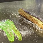 銀座 鉄板焼き ステーキ K-sio - 夏野菜の鉄板焼き　愛媛産「黒め塩」を添えて