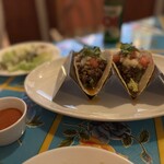 メキシカンコメドール グリコ - 挽き肉のタコス