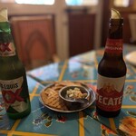 メキシカンコメドール グリコ - お通しとメキシコのビール