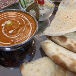 SAGUN - 料理写真:バターチキン  チーズナンセット　1250円