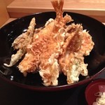 銀座 捨松 - たまげた天丼と会津蕎麦1000円