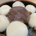 紀の善 神楽坂 - 白玉あんみつに蜜をかけて‼️