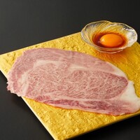松阪牛焼きしゃぶ (卵黄 or おろしポン酢)