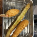 ひげ勝 - カニ爪　　アスパラ　　エビ