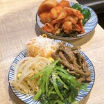焼肉 はっち - キムチ盛、ナムル盛
