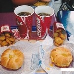 BURGER KING - 2006年のコンボ ベーコン､エッグ＆チーズ･クロワッサンウィッチ＄5.80､コンボ キング･クロワッサンウィッチ･ウィズ･ダブル･ソーセージ＄6.50