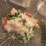 釀造科 oryzae - ●生シラスのオイル漬けとペコリーノサラダ　生しらす本来の苦味がオイル漬けでかなりマイルドになってました