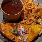 ブルー エントランス キッチン - 