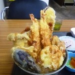 市場食堂 - 海老バカ盛り天丼