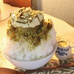 CAFE Tea Tree - 【2025.08】かき氷・イタリア産濃厚ピスタチオ(税込950円)