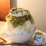 CAFE Tea Tree - 【2025.08】かき氷・イタリア産濃厚ピスタチオ(税込950円)