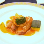 ベルクラシック大阪 - ”マグレカナールのロティ”　ソースオーランジュ 温野菜を添えて
