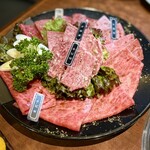 焼肉 静龍苑 - 上ロース（3種類＋1種類）