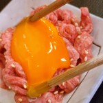 気仙沼 牛たん藤 - 牛たんユッケアップ