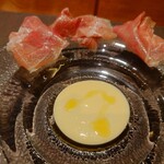 Kumazawa - 長野生ハム（3年熟成）ゴールドラッシュの冷製ポタージュ