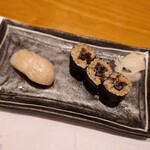 新宿御苑前 鮨らぼ  - （追加）帆立、干瓢わさびの細巻き