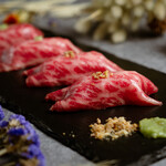 【A5】仙台牛の炙り肉寿司4貫盛り