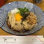 そば処 一山 - 田舎そば納豆入り(2025/5)