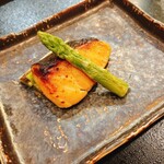 心一 - 釧路のトキシラズの西京焼き アスパラ