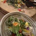 つるとんたん UDON NOODLE Brasserie - 崩したバージョン　彩りだけでなく食感や香りも楽しめました