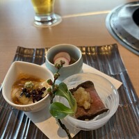 尾崎牛焼肉 銀座 ひむか - 《前菜の3種盛り合わせ》