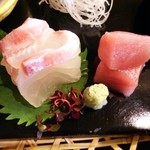 和 あすか - 刺身  昆布〆鯛、鮪