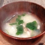 柳家 - お椀についでもらって、いただきま〜す