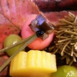 和 あすか - 鶉で柿をあしらい、松の葉は素麺、楓は薩摩芋レモン風味、