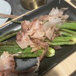 みつや - オクラの鉄板焼き