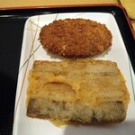 讃岐うどん 條辺 - 枝豆コロッケとゴボウ天