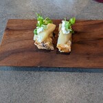 福神来々 - 大根餅　桃のコンポート