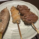 とりや - しそつくね、ぼんじり、ハツ