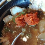 幸楽苑 - 辛しニンニク投入