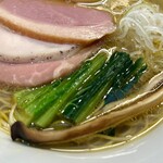 麺屋 龍壽 - ほうれん草、ポルチーニ茸