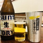 湖南人家 - 20250731サントリー生ビール中瓶660円・こだわり酒場のレモンサワー528円