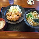 一吉うどん - 唐揚げセット