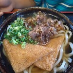 一吉うどん - 肉うどん、きつねトッピング